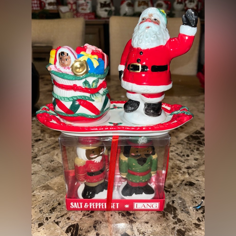 Black Santa/Nutcracker Salt and Pepper Shakers